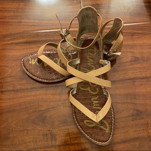 Sam  Edelman beige gladiator sandal